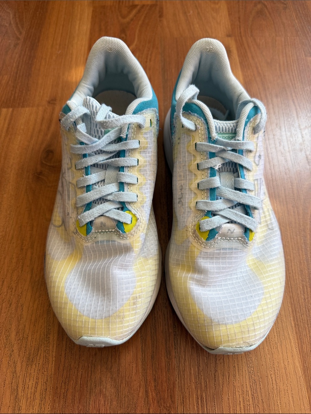 New Balance Breaza Blue and Yellow Athletic Sneakers